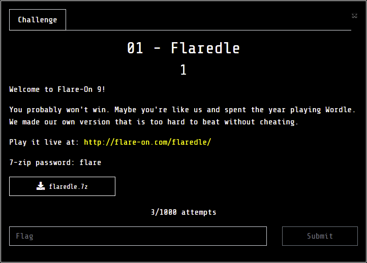 1-flaredle-challenge-description