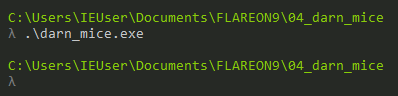 Flare-on 9 darn_mice binary output with no input