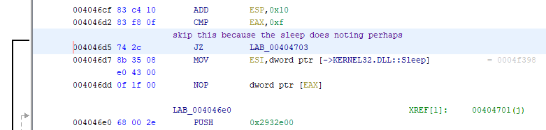 Flare-on 9 T8 sleep syscall assembly view