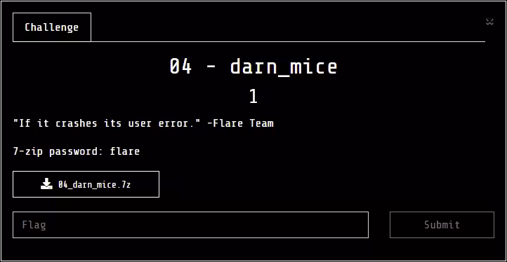 darn mice challenge description